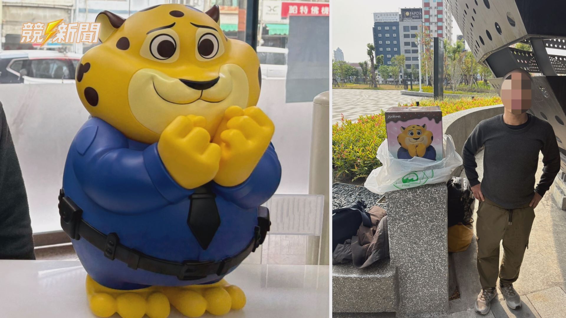 【警政】高雄鹽埕公仔失竊案曝光 監視器鎖定44歲男偷走「洪金豹」遭警送辦