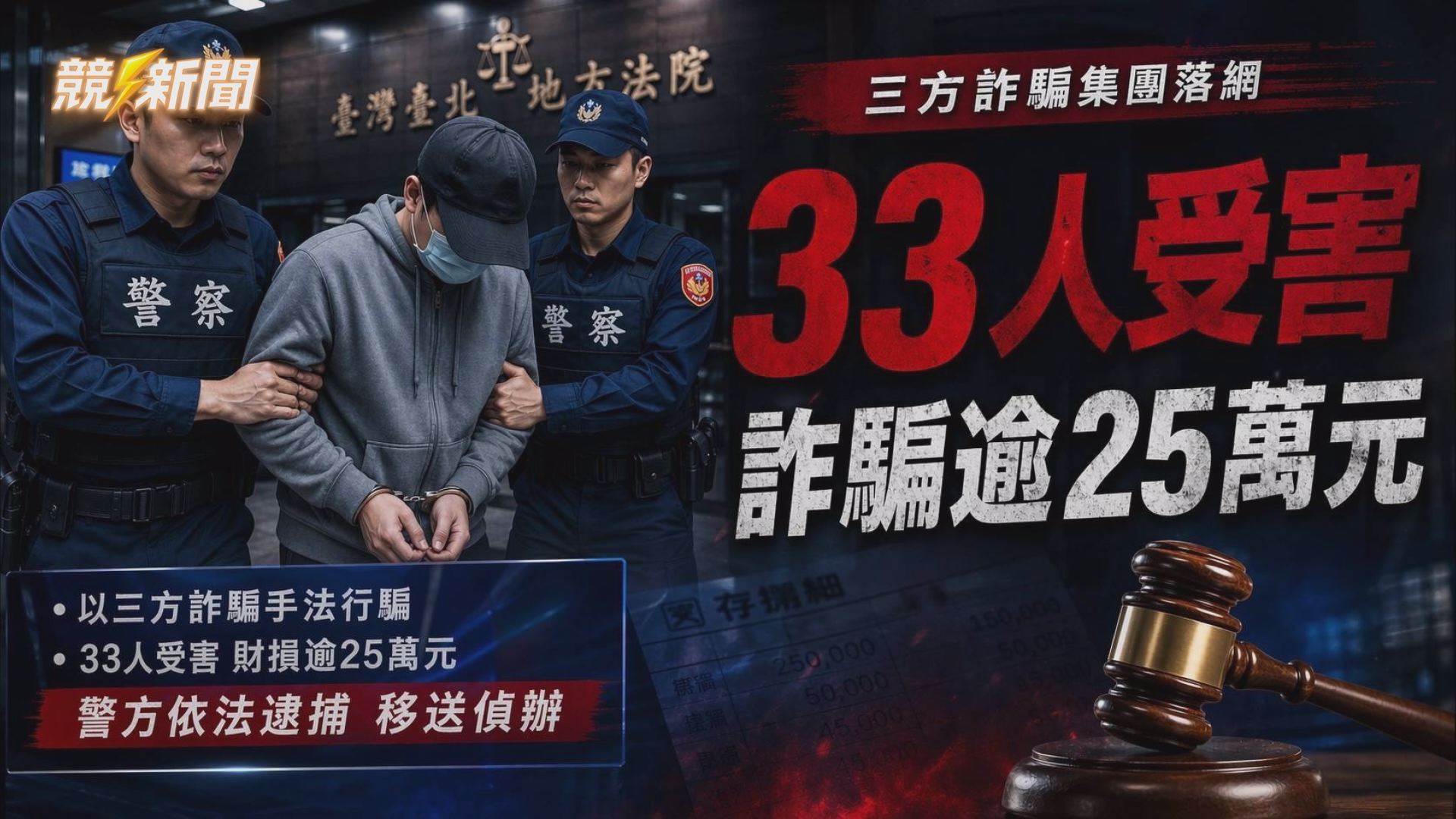 【社會】鎖定手遊玩家詐騙33人！高雄21歲男重操舊業遭羈押