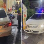 【社會】高雄前鎮行車糾紛男下車理論忘拉手煞車撞機車 警強勢制伏依強制罪送辦