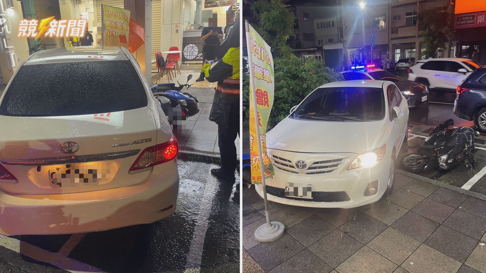 【社會】高雄前鎮行車糾紛男下車理論忘拉手煞車撞機車 警強勢制伏依強制罪送辦