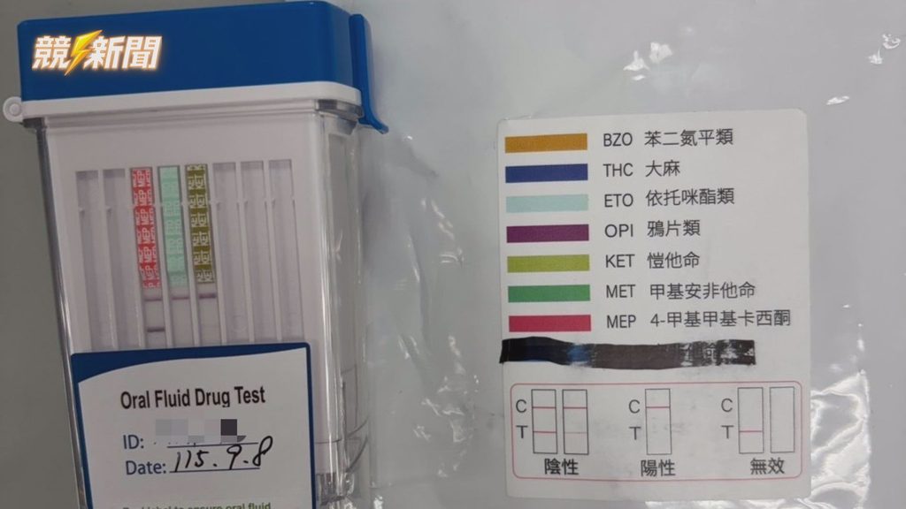 高雄毒駕唾液檢測呈依托咪酯與愷他命陽性
