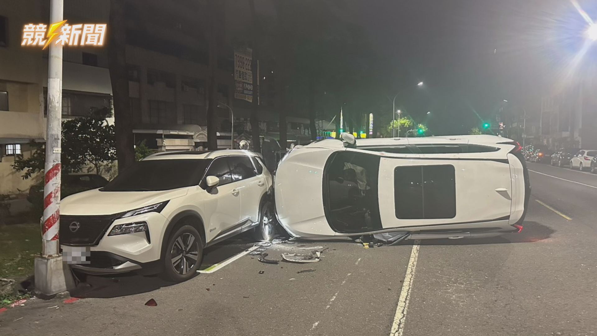 【社會】高雄三民明誠路酒駕撞停放車輛翻覆 34歲男酒測超標被逮