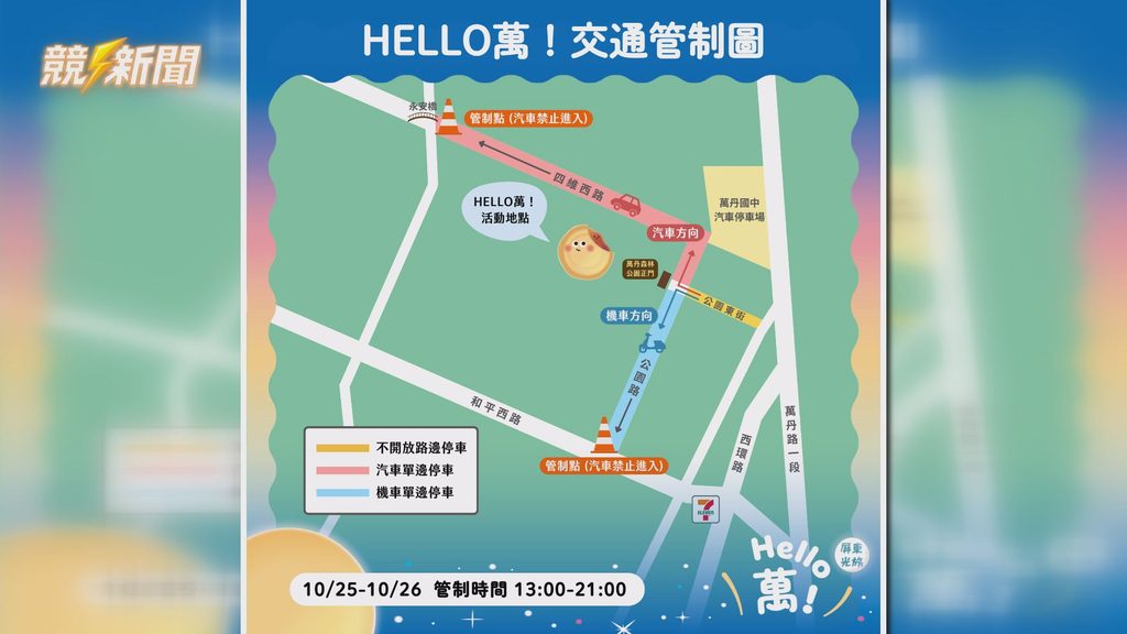 屏東萬丹森林公園交通管制與停車規劃