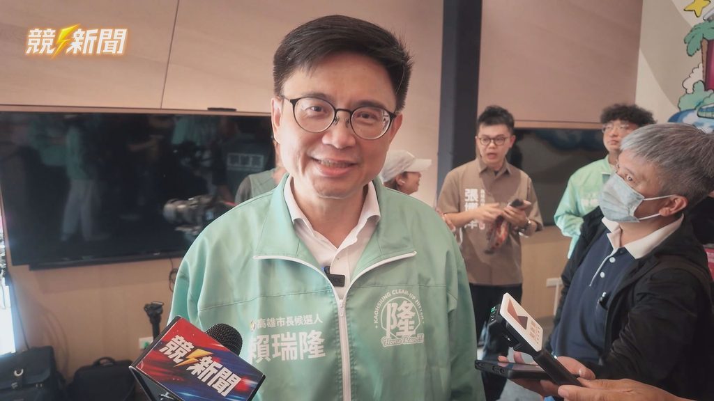 高雄市長候選人賴瑞隆接受媒體採訪說明